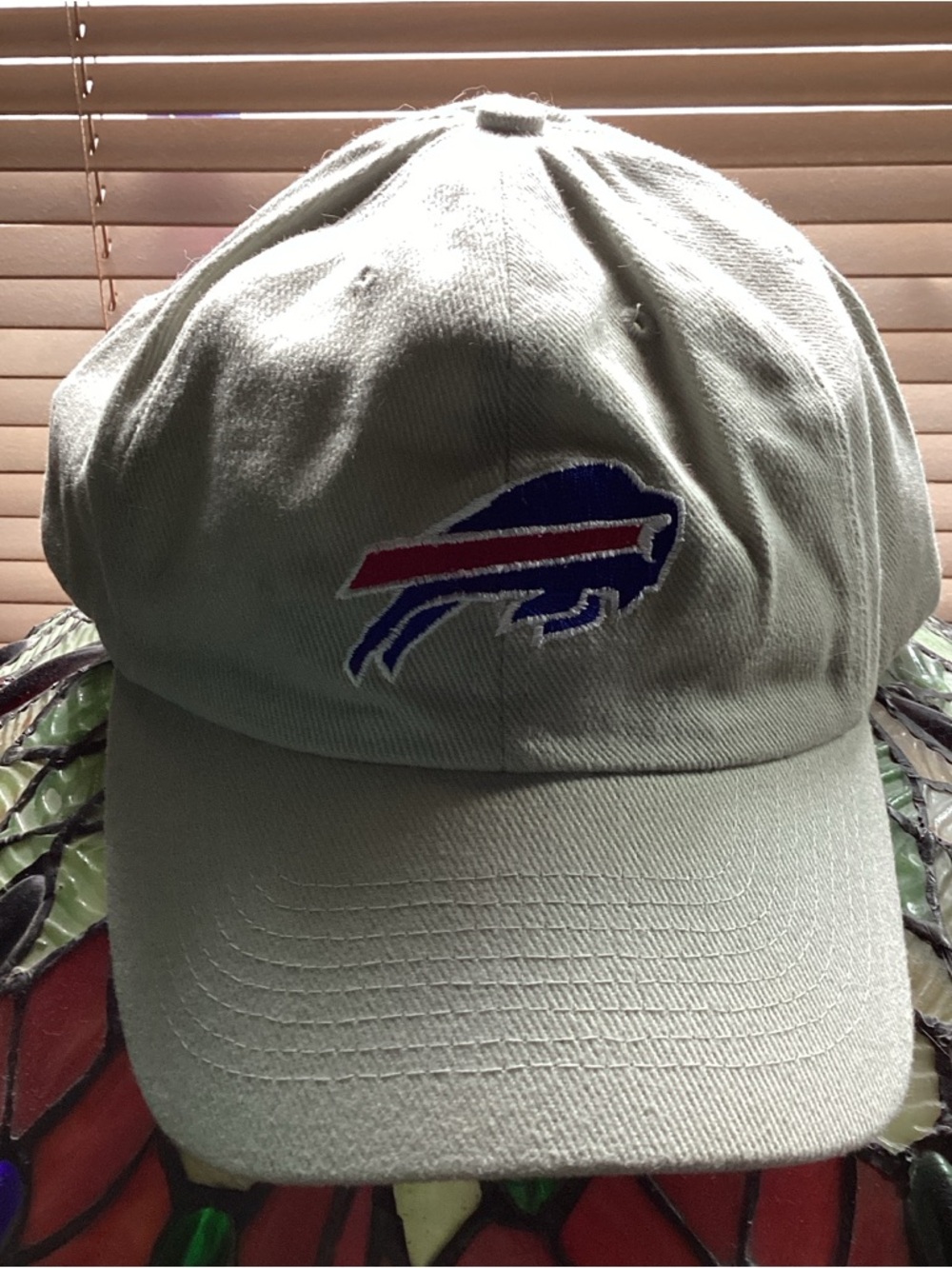 Buffalo Bills Embroidered Logo Dad Hat - Tan